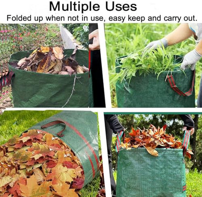 Reusable Yard Waste Bags, 53 Gallon Upright Lawn Leaf Bags,1 Pack Heavy Duty Collapsible Garden Bags for Collecting Leaves,Waste Container for Cleanup Outdoor Debris Leaves Grass Clippings