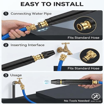 2packs High Pressure Hose Nozzle Sprayer for US Garden Hoses