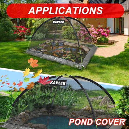 Kapler Pond Cover Dome Net 7x5FT for Outdoor Fish Ponds