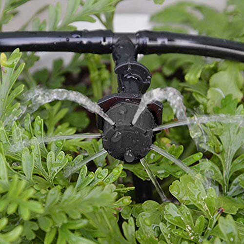 100Pcs Drip Irrigation Emitters,Adjustable Irrigation Drippers Sprinklers - color: Black-100pcs