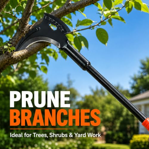2-in-1 Heavy-Duty Gardening Sickle - color: Matte Black
