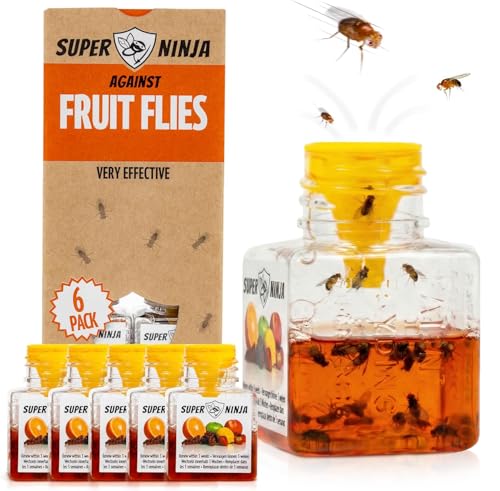 Super Ninja Fruit Fly Traps for Indoors, 6 Pack - size: 6 Traps