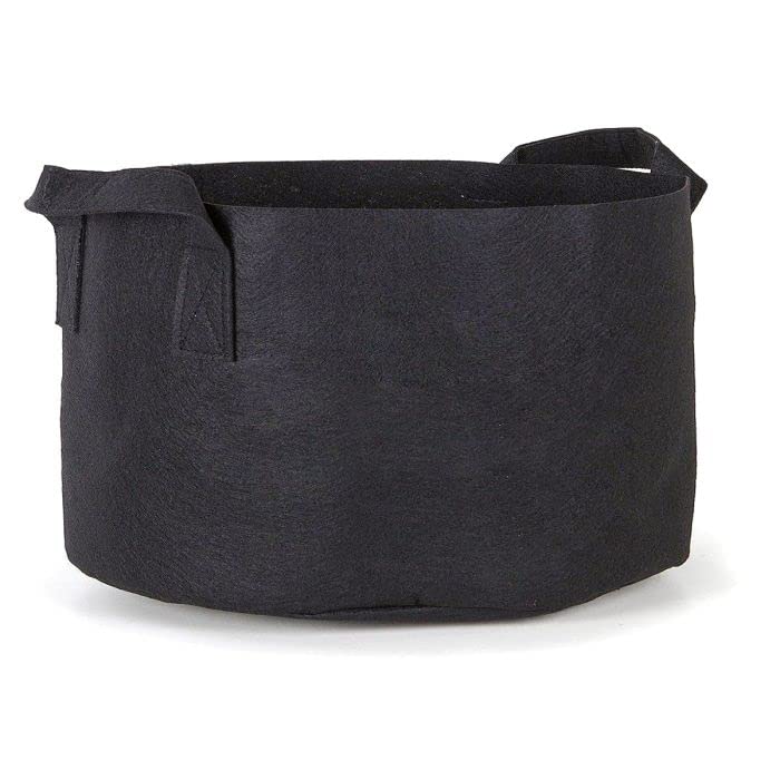 247Garden 5-Pack 40-Gallon Aeration Fabric Pot/Plant Grow Bag w/Handles (260 GSM, Black, 17H x 26.5D) - color: Black, size: 40 Gallon