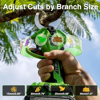 TaskStar 2-in-1 Pole Electric Pruning Shears, 1.6" Cut Cordless Pole Pruner