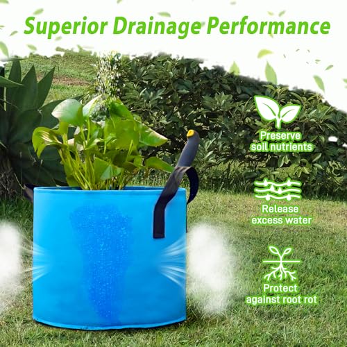 Avalution 7 Pack 7 Gallon Plant Grow Bags - Mixed 7 Colors - size: 7 Gallon