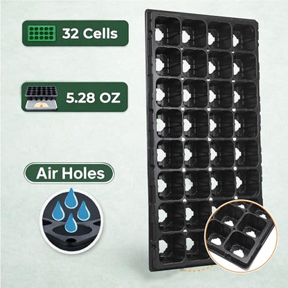 Gardzen 10 Pack 32 Cell Seed Starter Trays - size: 32-Cell
