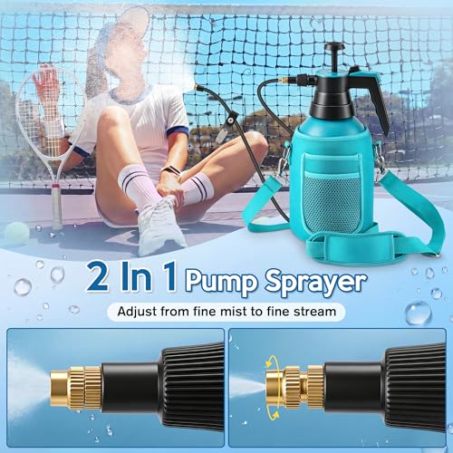 Personal Mister, 2 in 1 Water Spray Bottle with 3.3ft Mist Line, Blue, 2L - color: Blue, size: 2L