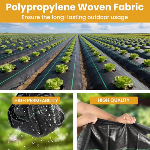4FT x 100FT Weed Barrier Fabric, 3.2oz Landscape Fabric - size: 4x100FT