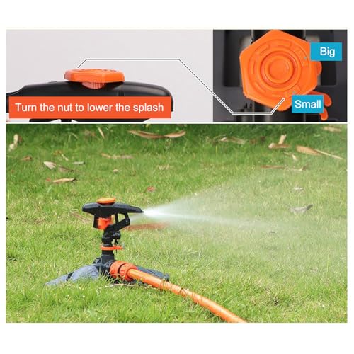Sprinklers for Yard, Adjustable 360 Degree Rotation Garden Sprinkler Head for Large Area Coverage, Irrigation System for Garden - color: Red