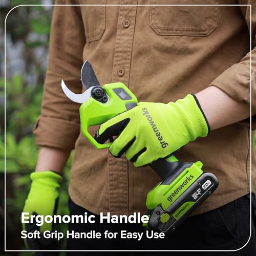 Greenworks 24V 1.25 in Pruning Shear/Lopper, 2.0 Ah Battery and Charger - size: 1.25" (2Ah)