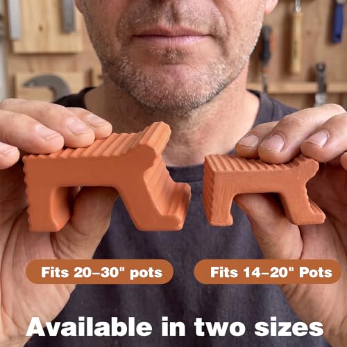 LemonRoad Extra Large Terra Cotta Cement Pot Feet for 20"-30" Pots