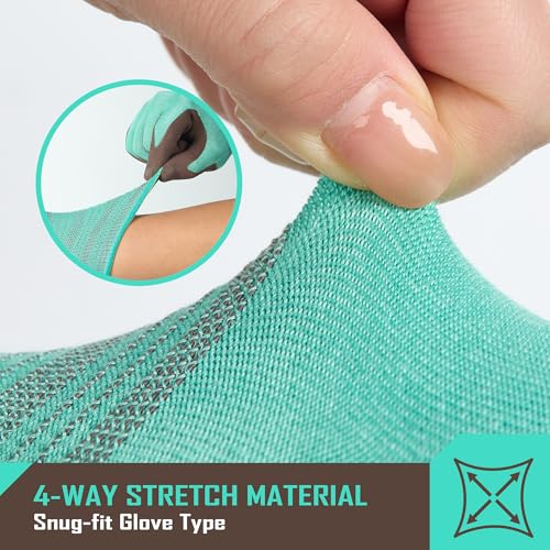 COOLJOB 2 Pairs Modal Gardening Gloves for Women, Rubber Coated, Small - size: Small (Pack of 2)