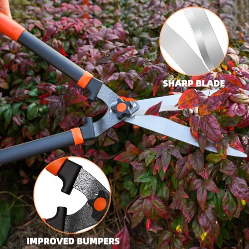 EWPJDK 1-Piece Loppers Hedge Shears Pruners Heavy Duty Combo Clippers - color: Black