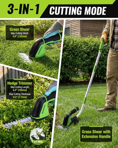 WORKPRO 12V Cordless Grass Shear & Hedge Trimmer