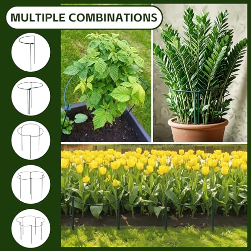 Thealyn 10 Pack Plant Support Stakes, 10" x 16" Peony Cages and Supports - size: 10Pack 10"x16"