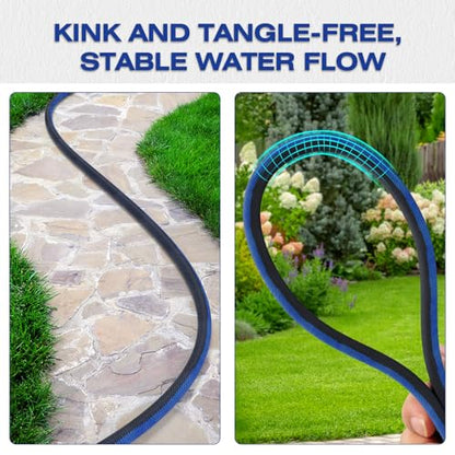 Ultra Lightweight 15FT Garden Water Hose - color: black-blue, size: 15 FT