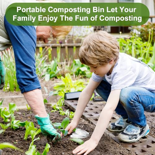 Underground Worm Farm, Outdoor In-Ground Compost Bin 4.3"x4.3"x11" 2Gallons