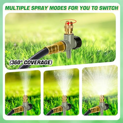 Acostop 2pcs 360° Spray Sturdy Metal Sprinklers for Yard Lawn Small Garden