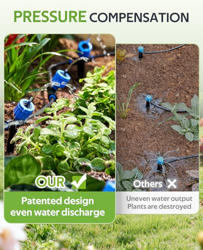 HIRALIY 50FT Drip Irrigation Kit with Timer for Raised Beds - size: 50FT