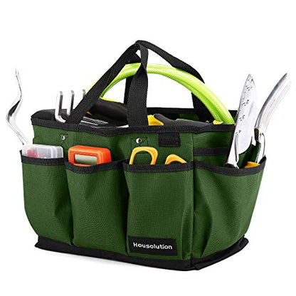 Housolution 14 Inch Gardening Tote Bag, Garden Tool Storage Bag, Dark Green - color: Dark Green, size: 14 Inch