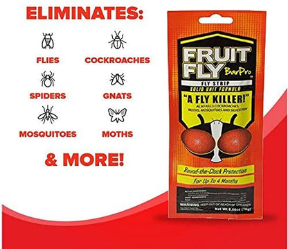Fruit Fly BarPro – 4 Month Protection Against Flies, Cockroaches, Mosquitos & Other Pests – Portable for Indoor & Outdoor Use - size: 10 Pack