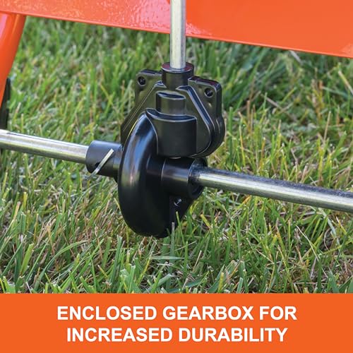Agri-Fab Tow Behind Broadcast Spreader for Seed and Fertilizer, 85 lb Poly Hopper Capacity with Cable Flow Control, Made in USA - style: 85 lb. Cable Control Tow-Behind Spreader