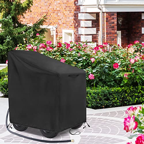 Outdoor Garden Hose Reel Cart Cover Waterproof-30.3x26.3x35in - size: 30.3"L x26.3"Wx 35"H