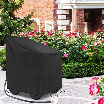 Outdoor Garden Hose Reel Cart Cover Waterproof-30.3x26.3x35in - size: 30.3"L x26.3"Wx 35"H