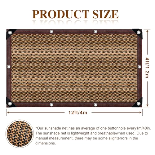 80% Shade Cloth, Durable Mesh Tarp with Grommets, Garden Sunblock Shade Cloth Shading Antifreezing for Plants Cover, Greenhouse, Barns Kennel, Patio, Tomatoes - size: 4×8FT