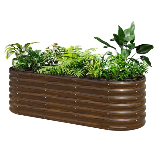 SnugNiture Galvanized Steel Raised Garden Bed Kit - 6x2x2 ft Large Metal Planter Box for Vegetables, Flowers, Herbs | Easy Assembly, Open Bottom Design - size: 6x2x2ft(1 Pack)