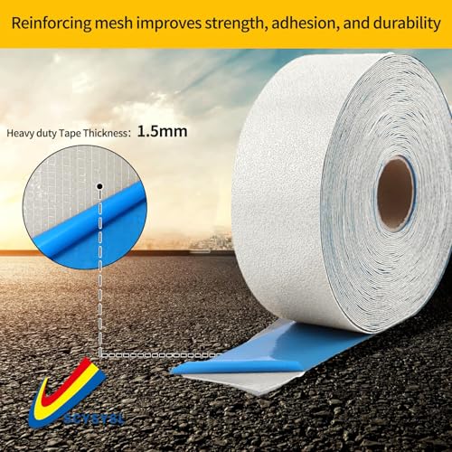 Reflective Pavement Marking Tape Slip-Resistant and Durable, Heavy-Duty Rubber Base for Outdoor Applications, Perfect for Driveways, Walkways, and Parking Areas (White, 4 Inch X 108 Feet) - color: White, size: 4 Inch X 108 Feet