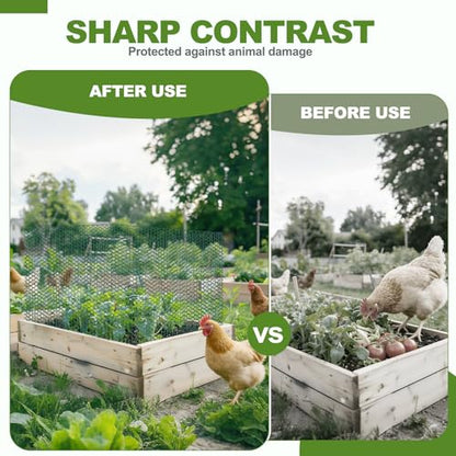 Plant Protectors from Animals with Extra Wide 24" Chicken Wire - 200" Long Complete DIY Metal Mesh Kit for Large Garden & Craft Projects - size: 24*200 Inch