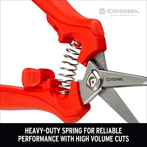 Corona FS 3214D ComfortGEL Leaf & Stem Micro Snips, Pack of 1, Orange - size: Pack of 1