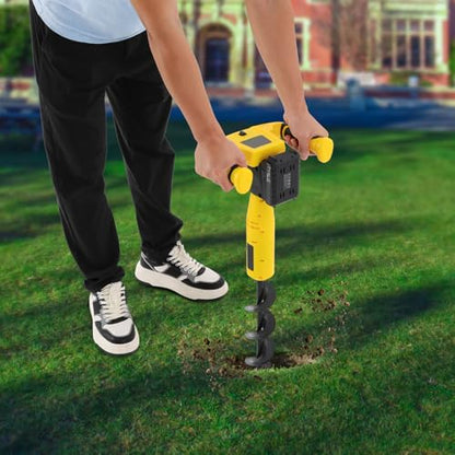Post Hole Digger, Electric Hole Digging Machine,20V Lithium Battery Earth Auger,350W Gardening Digging Tool,Portable Drill for Planting,Electric Auger,Outdoor Digging Machine