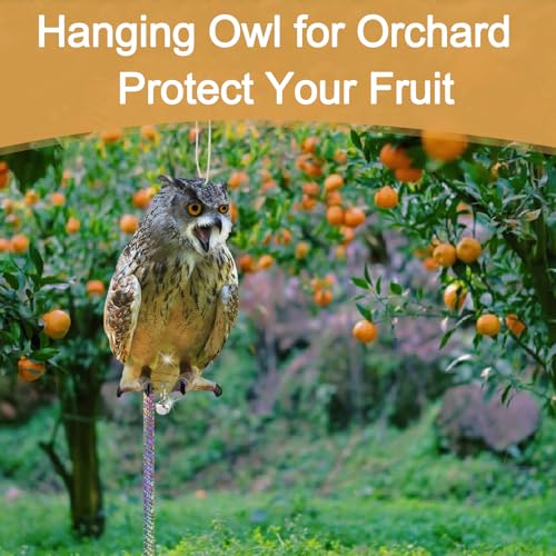 Owl to Keep Pigeons Away, 2Pcs Flat Plastic Owl - color: Brown 2pcs