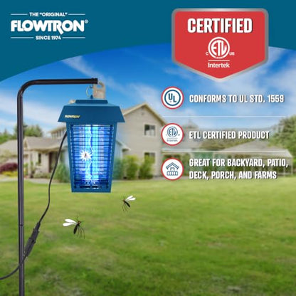 Flowtron Electric Bug Zapper, 1 Acre Outdoor, 40W UV, 5600V Zap, Blue - color: Astronaut Blue
