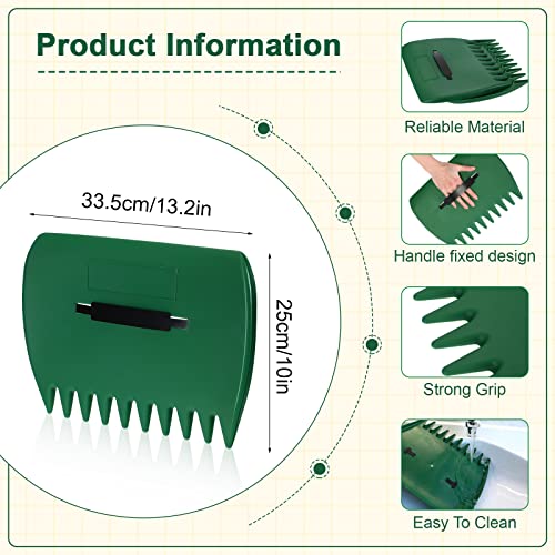 Sherr 6 Pcs Leaf Scoops Hand Rakes, Large Leaf Scoops and Claws Lightweight Plastic Leaves Grabbers for Picking up Leaves, Clippings, Grass, Collect Garden Rake Scooper