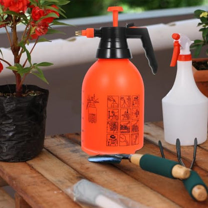 VANZACK 3Pcs 2L Handheld Pressure Sprayer - Portable Garden Pump Sprayer with Adjustable Nozzle for Lawn, Plant Watering, Home Cleaning and Misting