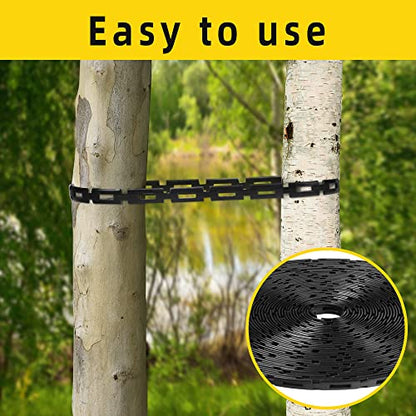 50 Ft Plastic Chain Lock Tree Tie, 1/2" Wide Adjustable Tree Support Straps - color: 1 Pcs