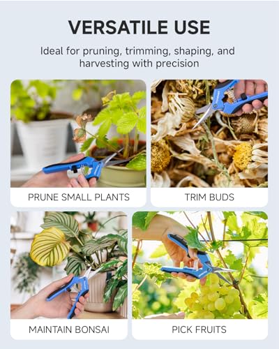 Fondwell 6.5" Small Pruning Shears for Gardening, Plant Trimming Scissors