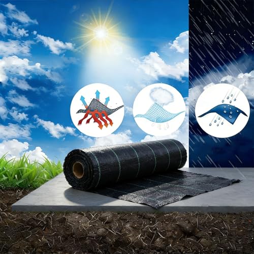 Weed Barrier Fabric Planting Cover - 4 x 300 FT Heavy Duty Landscape Fabric Ground Cover Block for Outdoor Planting - size: 4 x 300 FT