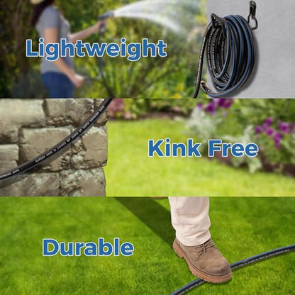 SheeChung Short Garden Hose 6ft x 5/8",Rubber Water Hose,Female to Female - size: 6ft-double females