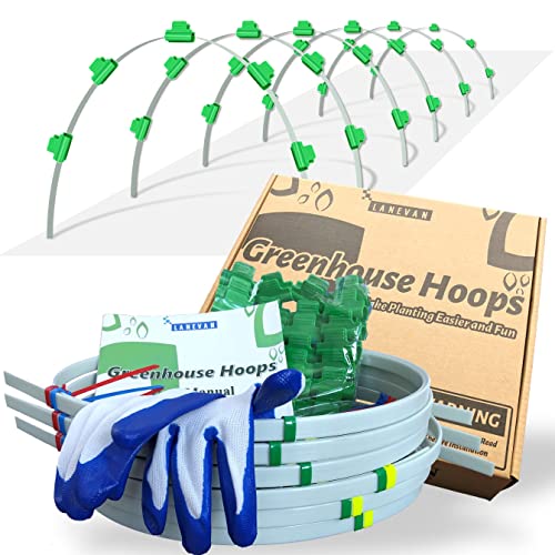Greenhouse Hoops for 2-4ft Wide Raised Beds, 6.56ft Long Super Bendable Fiberglass Garden Hoops, Weather Resistant Grow Tunnel Support Frame for Plant Row Cover, 6 Pcs - style: Beginner Kit