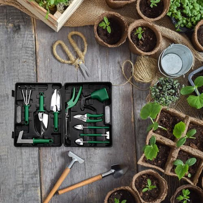HARFINGTON 1Set Garden Tool Set 10Pcs Plastic Gardening Planting Tools Kits - color: Green