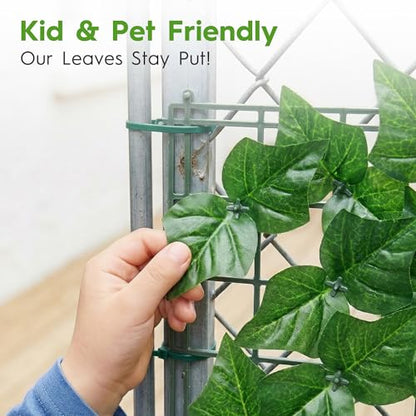 Bybeton 40"x120" Ivy Privacy Fence Screen UV Resistant Expandable Lattice - size: 40*120 IN