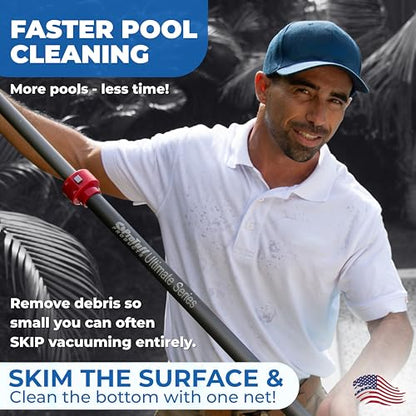 ProTuff 490 Promise Pool Net Set, 20in Leaf Rake + 18in Silt Skimmer - size: PRO Bundle 18 / 20, style: PRO – Lifetime