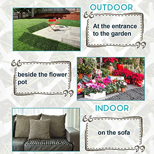 Zopeal 13ft Cat Deterrent Mat, Soft Spikes, Indoor Outdoor Pet Repellent - color: Black, style: 158 x 12 Inch