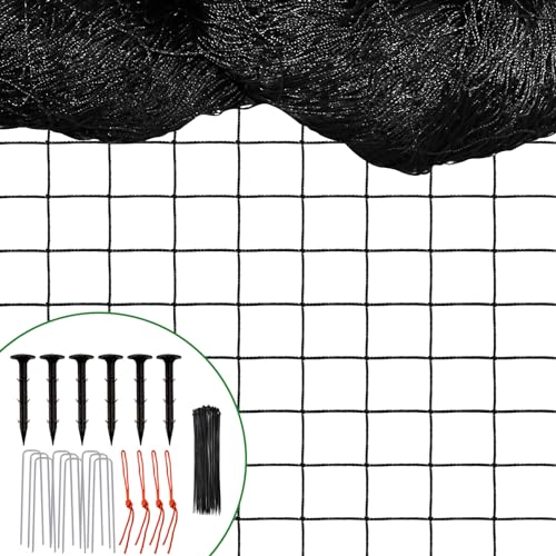DQS Garden Bird Netting 25' x 50', 2.4" Mesh Poultry Net for Chicken Run - size: 2.4", 25' x50'