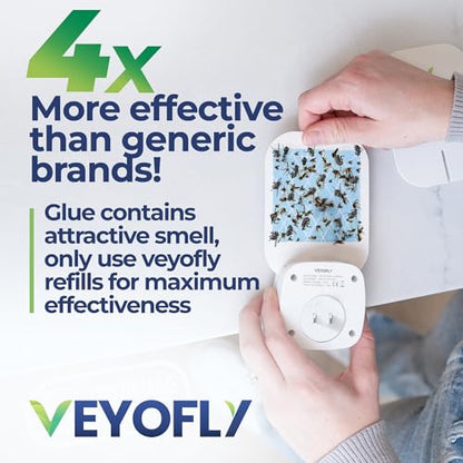 VEYOFLY Official Refill Fruit Fly Traps Indoor, Gnat Trap | 10-Pack - size: 10 Refills Pack