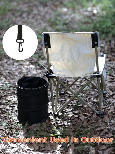 Ginsco 2Packs 2 Gallons New Leakproof Car Trash Can, Compact Trash Can Pop-up Collapsible Hanging Car Trash Bin with Hook and Loop, Waterproof PEVA Liner Open-Top Garbage Can for Cars Home Office - size: 2 Gallons